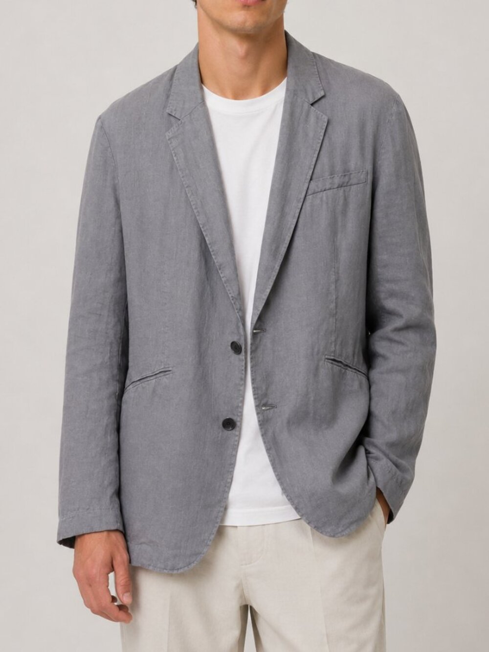 Rag & Bone Men's Flax Linen Blazer Dark Gray Size Large